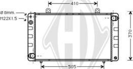 Diederichs DCM2973 - Radiator, engine cooling autospares.lv