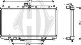 Diederichs DCM2495 - Radiator, engine cooling autospares.lv