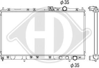 Diederichs DCM2490 - Radiator, engine cooling autospares.lv