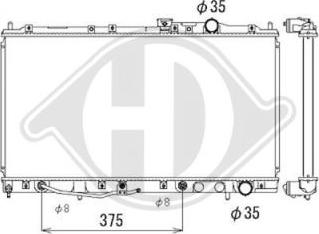 Diederichs DCM2492 - Radiator, engine cooling autospares.lv