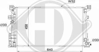 Diederichs DCM2441 - Radiator, engine cooling autospares.lv