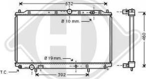 Diederichs DCM2454 - Radiator, engine cooling autospares.lv