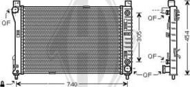 Diederichs DCM2404 - Radiator, engine cooling autospares.lv