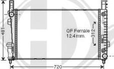 Diederichs DCM2415 - Radiator, engine cooling autospares.lv