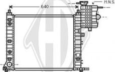 Diederichs DCM2412 - Radiator, engine cooling autospares.lv