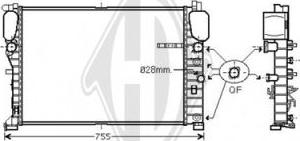 Diederichs DCM2425 - Radiator, engine cooling autospares.lv