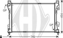 Diederichs DCM2427 - Radiator, engine cooling autospares.lv