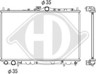 Diederichs DCM2470 - Radiator, engine cooling autospares.lv