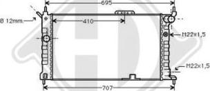 Diederichs DCM2590 - Radiator, engine cooling autospares.lv