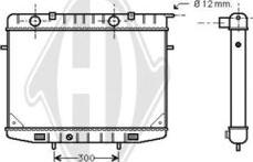 Diederichs DCM2598 - Radiator, engine cooling autospares.lv