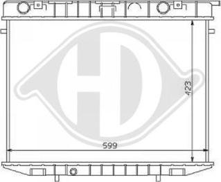 Diederichs DCM2592 - Radiator, engine cooling autospares.lv