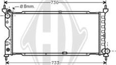 Diederichs DCM2597 - Radiator, engine cooling autospares.lv