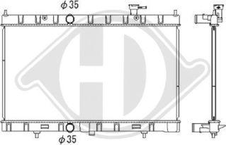 Diederichs DCM2547 - Radiator, engine cooling autospares.lv