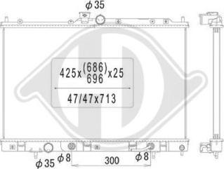 Diederichs DCM2514 - Radiator, engine cooling autospares.lv