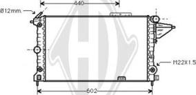 Diederichs DCM2580 - Radiator, engine cooling autospares.lv