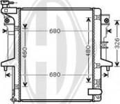 Diederichs DCM2528 - Radiator, engine cooling autospares.lv