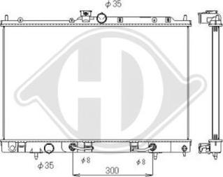 Diederichs DCM2523 - Radiator, engine cooling autospares.lv