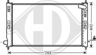 Diederichs DCM2527 - Radiator, engine cooling autospares.lv