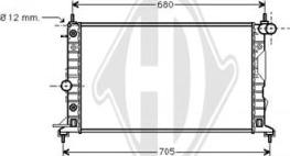 Diederichs DCM2646 - Radiator, engine cooling autospares.lv