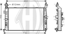 Diederichs DCM2655 - Radiator, engine cooling autospares.lv