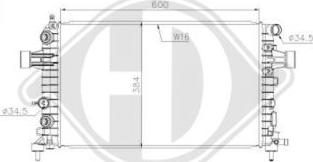 Diederichs DCM2664 - Radiator, engine cooling autospares.lv