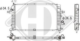 Diederichs DCM2661 - Radiator, engine cooling autospares.lv