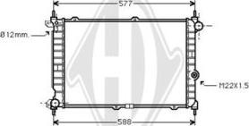 Diederichs DCM2608 - Radiator, engine cooling autospares.lv