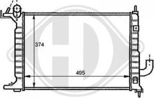 Diederichs DCM2611 - Radiator, engine cooling autospares.lv