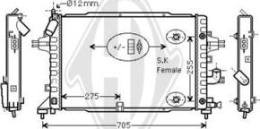 Diederichs DCM2685 - Radiator, engine cooling autospares.lv