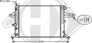 Diederichs DCM2633 - Radiator, engine cooling autospares.lv