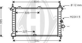 Diederichs DCM2632 - Radiator, engine cooling autospares.lv