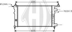 Diederichs DCM2629 - Radiator, engine cooling autospares.lv