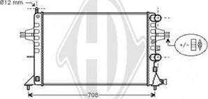 Diederichs DCM2626 - Radiator, engine cooling autospares.lv