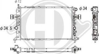 Diederichs DCM2623 - Radiator, engine cooling autospares.lv