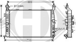 Diederichs DCM2674 - Radiator, engine cooling autospares.lv