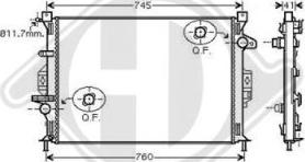 Diederichs DCM2095 - Radiator, engine cooling autospares.lv