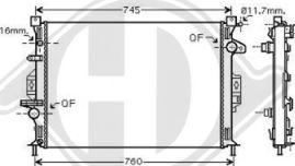 Diederichs DCM2096 - Radiator, engine cooling autospares.lv