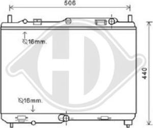 Diederichs DCM2098 - Radiator, engine cooling autospares.lv