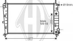 Diederichs DCM2059 - Radiator, engine cooling autospares.lv