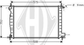 Diederichs DCM2058 - Radiator, engine cooling autospares.lv