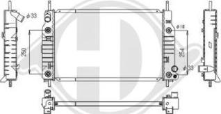 Diederichs DCM2057 - Radiator, engine cooling autospares.lv