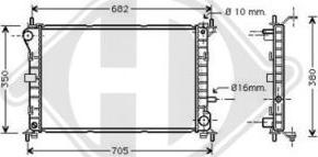 Diederichs DCM2064 - Radiator, engine cooling autospares.lv