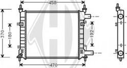 Diederichs DCM2060 - Radiator, engine cooling autospares.lv