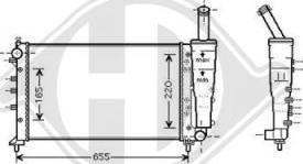 Diederichs DCM2013 - Radiator, engine cooling autospares.lv