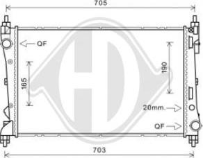 Diederichs DCM2012 - Radiator, engine cooling autospares.lv