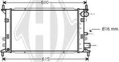 Diederichs DCM2035 - Radiator, engine cooling autospares.lv