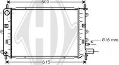 Diederichs DCM2037 - Radiator, engine cooling autospares.lv