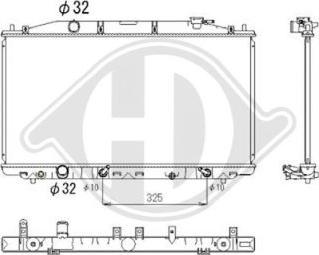 Diederichs DCM2194 - Radiator, engine cooling autospares.lv