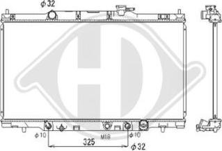 Diederichs DCM2169 - Radiator, engine cooling autospares.lv