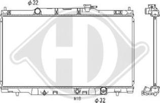 Diederichs DCM2168 - Radiator, engine cooling autospares.lv